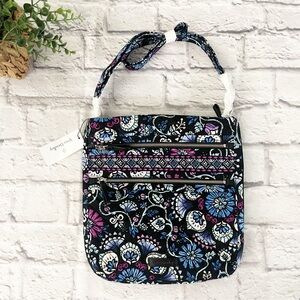 Vera Bradley Iconic Triple zipper cotton hipster Bramble NWT